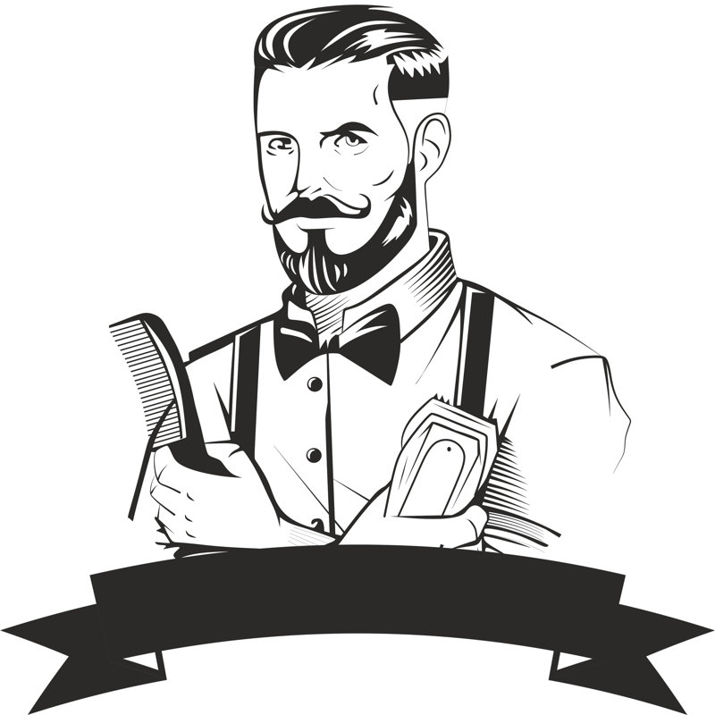 طرح لوگوی آرایشگاه زنانه مناسب برای استفاده در دستگاه های cnc چوب و cnc لیزر - barber logo design cdr file