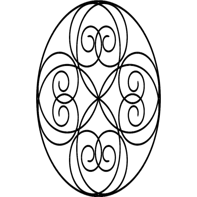 طرح گرد آهن کاری مناسب برای استفاده در دستگاه های cnc چوب و cnc لیزر - ironwork round design dxf file