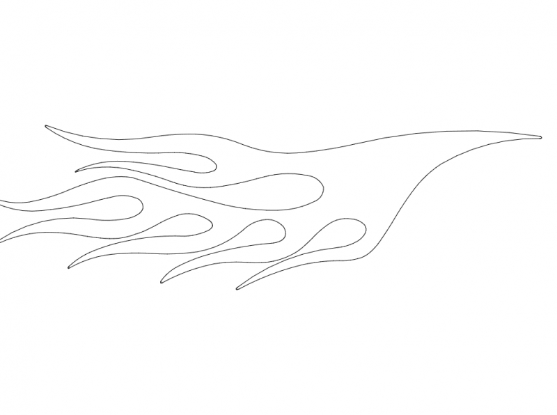 طرح شعله‌های آتش مناسب برای استفاده در دستگاه های cnc چوب و cnc لیزر - flames dxf file
