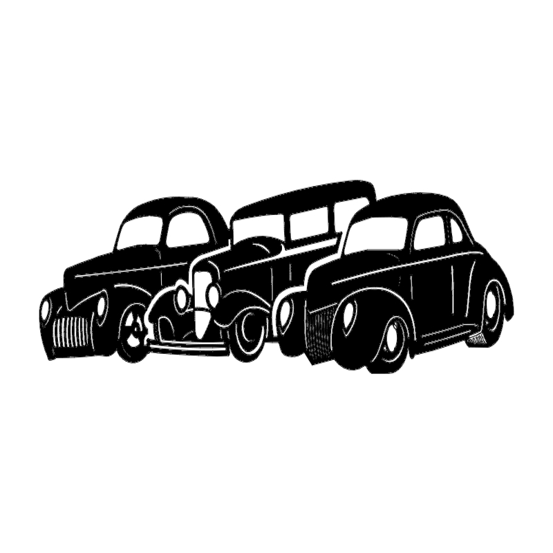 طرح سه ماشین قدیمی مناسب برای استفاده در دستگاه های cnc چوب و cnc لیزر - three old cars dxf file