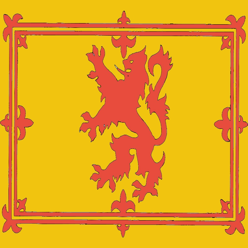 طرح شیر سلطنتی و پرچم اسکاتلند مناسب برای استفاده در دستگاه های cnc چوب و cnc لیزر - royal lion rampant scotland flag dxf file