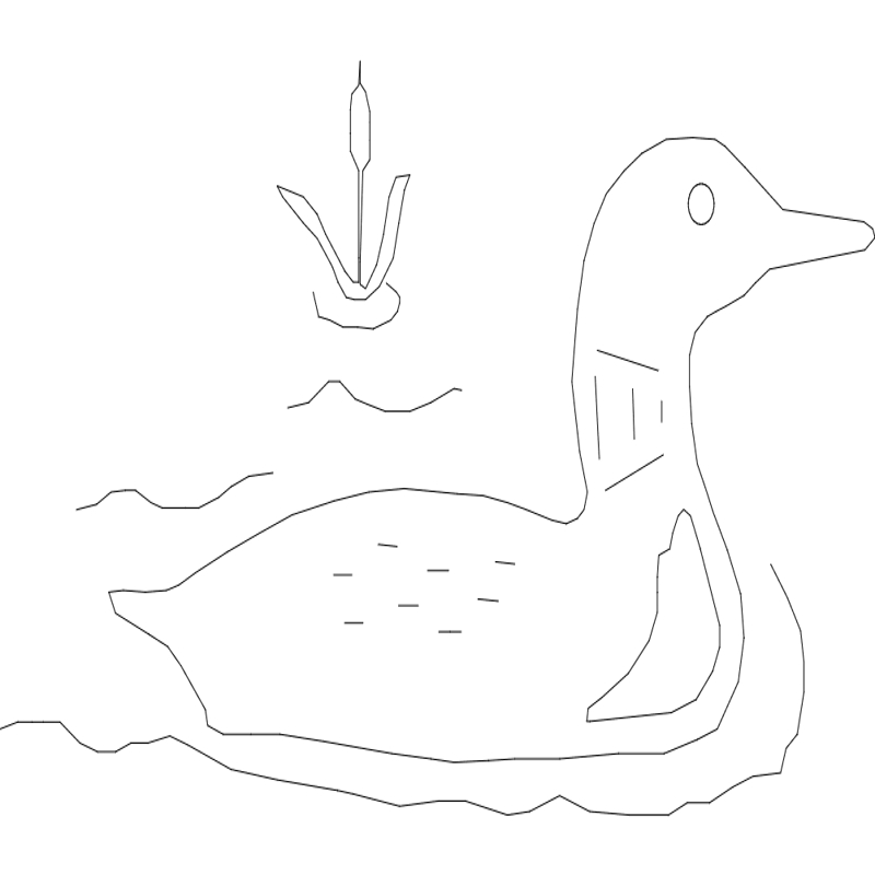طرح صحنه لون مناسب برای استفاده در دستگاه های cnc چوب و cnc لیزر - loon scene dxf file