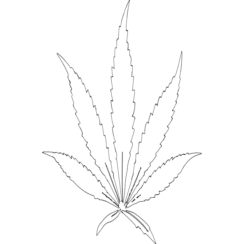 طرح برگ گیاه مناسب برای استفاده در دستگاه های cnc چوب و cnc لیزر - plant leaf dxf file