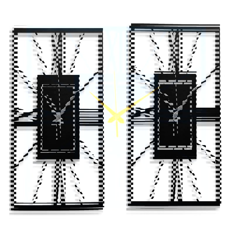 طرح ساعت دیواری مدرن مینیمالیستی مناسب برای استفاده در دستگاه های cnc چوب و cnc لیزر - laser cut modern minimalist wall clock