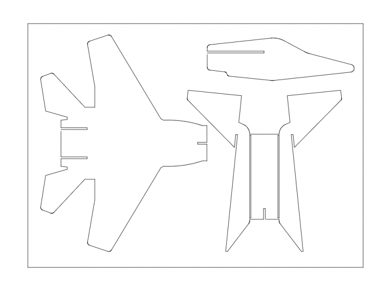 طرح با فرمت f15 مناسب برای استفاده در دستگاه های cnc چوب و cnc لیزر - f15 dxf file