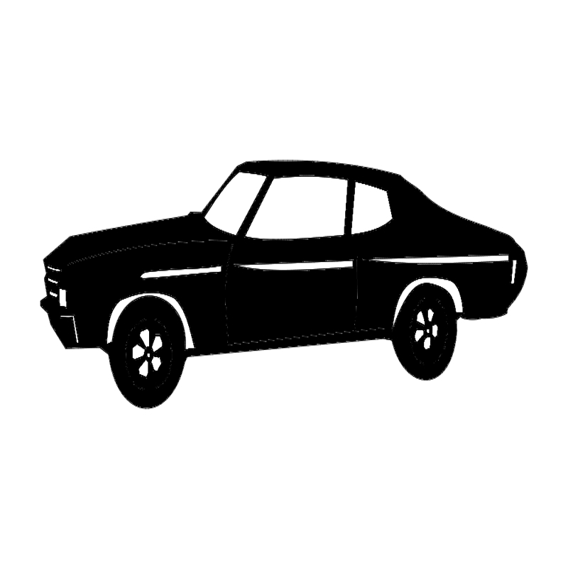 طرح ماشین شورلت مدل ۷۲ سایز ۱b مناسب برای استفاده در دستگاه های cnc چوب و cnc لیزر - 72 chevelle 1b dxf file