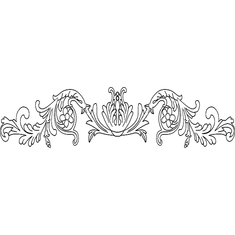 طرح قاب گل شماره ۵ مناسب برای استفاده در دستگاه های cnc چوب و cnc لیزر - floral frame 5 dxf file