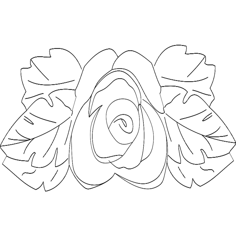 طرح گل شماره ۷ مناسب برای استفاده در دستگاه های cnc چوب و cnc لیزر - flower 7 dxf file