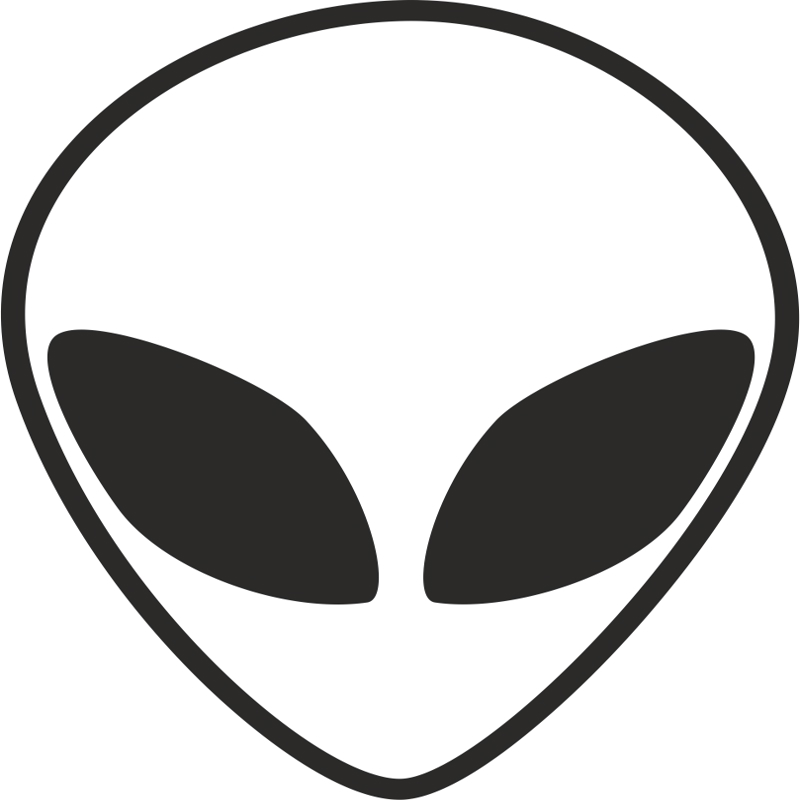 طرح سیاه و سفید سر بیگانه مناسب برای استفاده در دستگاه های cnc چوب و cnc لیزر - alien head black and white cdr file