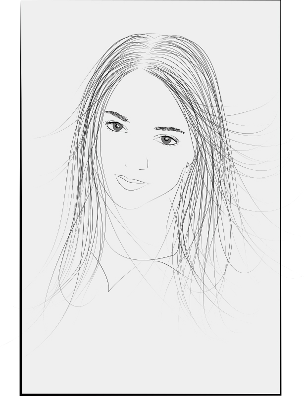 طرح فایل وکتور چهره دختر مناسب برای استفاده در دستگاه های cnc چوب و cnc لیزر - girl face vector art cdr file