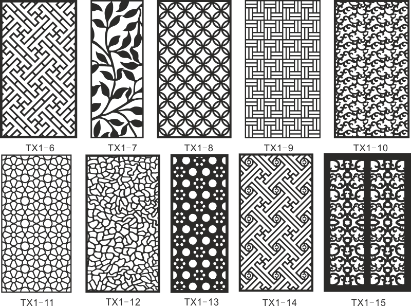 طرح مجموعه الگوهای برش cnc جالی مناسب برای استفاده در دستگاه های cnc چوب و cnc لیزر - cnc jali cutting pattern collection cdr file