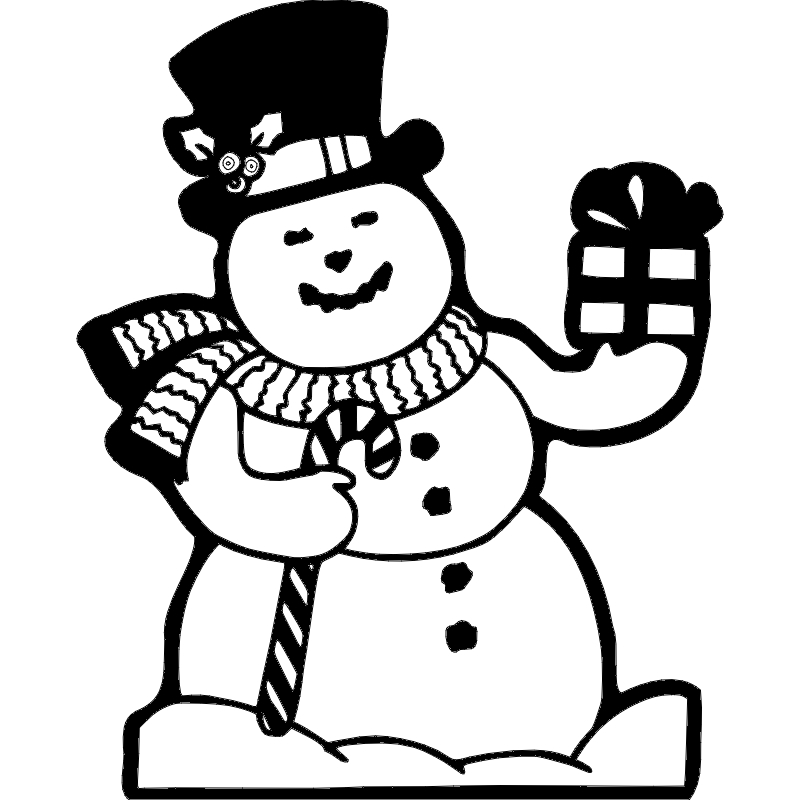 طرح آدم برفی زیبا مناسب برای استفاده در دستگاه های cnc چوب و cnc لیزر - cheerful snowman dxf file