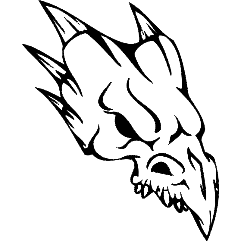 طرح جمجمه شماره 018 مناسب برای استفاده در دستگاه های cnc چوب و cnc لیزر - skull 018 dxf file