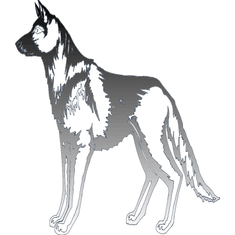 طرح سگ مناسب برای استفاده در دستگاه های cnc چوب و cnc لیزر - dog dxf file