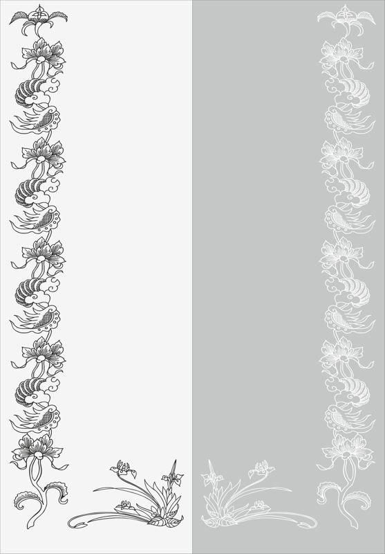 طرح گل سندبلاست مناسب برای استفاده در دستگاه های cnc چوب و cnc لیزر - floral design sandblast pattern cdr file