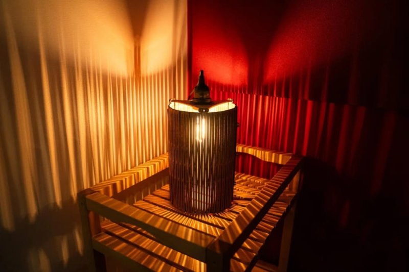 طرح چراغ آویز مدل مناسب برای استفاده در دستگاه های cnc چوب و cnc لیزر - laser cut hanging living hinge lamp dxf file