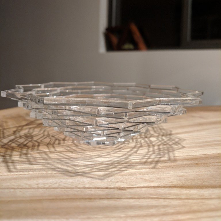 طرح سبد کاسه آبنبات مناسب برای استفاده در دستگاه های cnc چوب و cnc لیزر - laser cut candy bowl basket svg file
