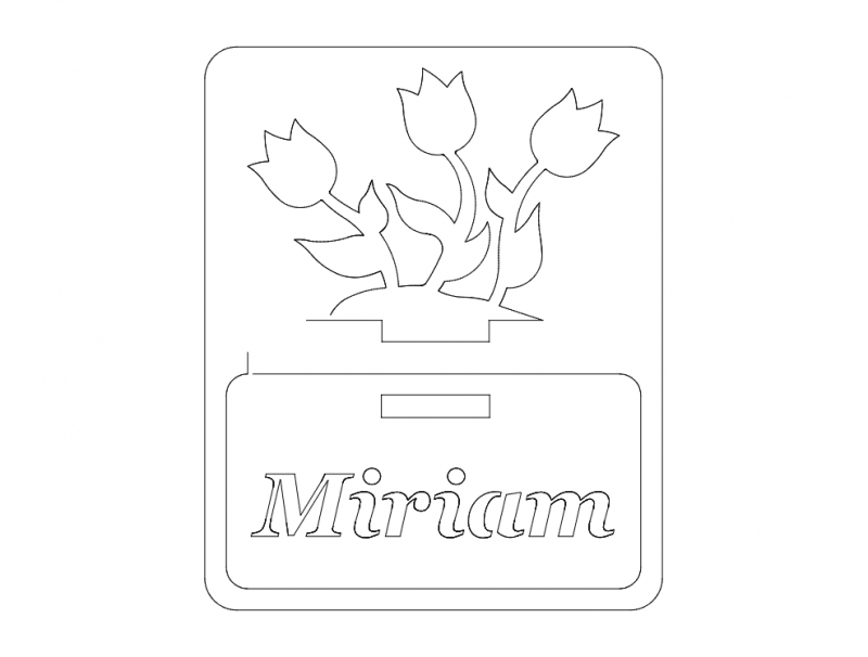 طرح گل لاله مناسب برای استفاده در دستگاه های cnc چوب و cnc لیزر - tulips dxf file
