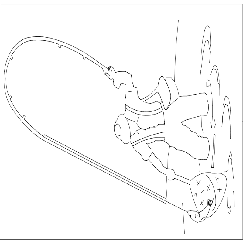 طرح ماهیگیری مناسب برای استفاده در دستگاه های cnc چوب و cnc لیزر - fishing dxf file