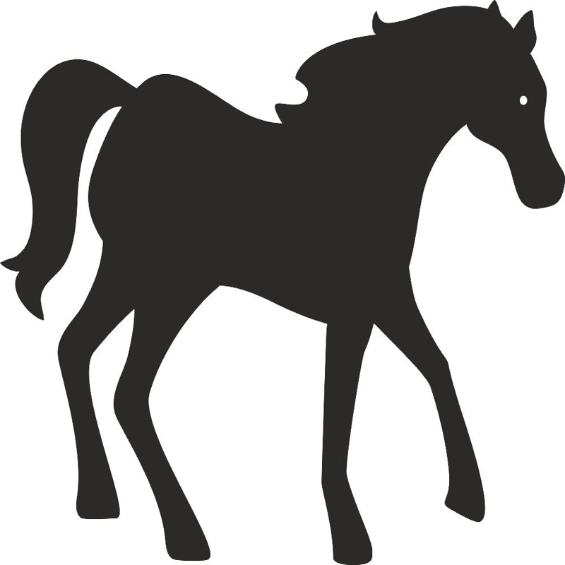 طرح اسب مناسب برای استفاده در دستگاه های cnc چوب و cnc لیزر - horse silhouette dxf file