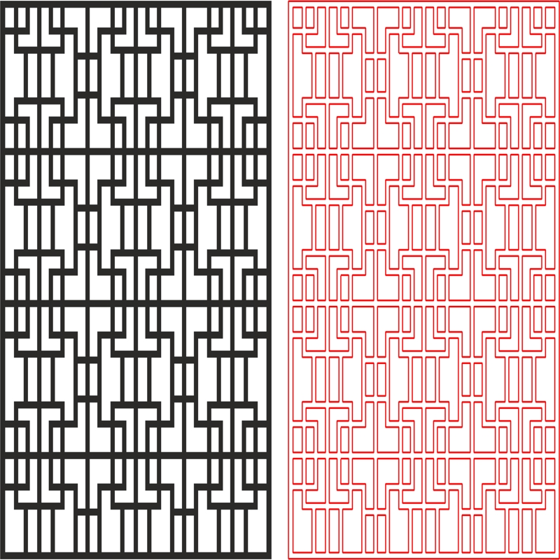 طرح الگوی هنری قاب سیمی هندسی مناسب برای استفاده در دستگاه های cnc چوب و cnc لیزر - geometric wireframe art pattern dxf file