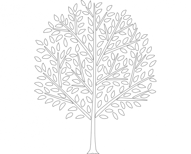 طرح درخت مناسب برای استفاده در دستگاه های cnc چوب و cnc لیزر - tree dxf file