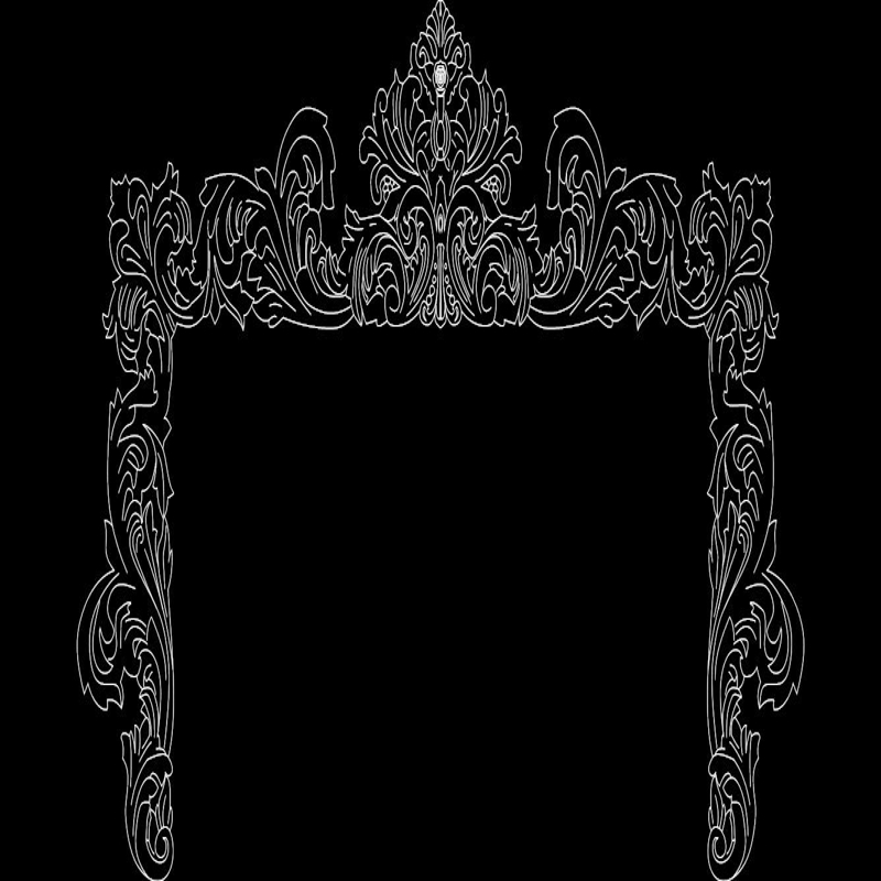 طرح گل چوبی مناسب برای استفاده در دستگاه های cnc چوب و cnc لیزر - floral wood design dxf file