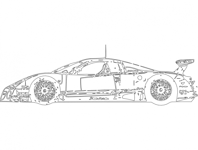 طرح نیسان ۲ مناسب برای استفاده در دستگاه های cnc چوب و cnc لیزر - nissan 2 dxf file