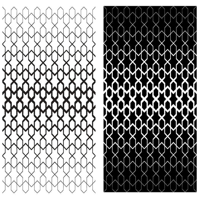 طرح هندسی انتزاعی مناسب برای استفاده در دستگاه های cnc چوب و cnc لیزر - abstract geometric design pattern dxf file