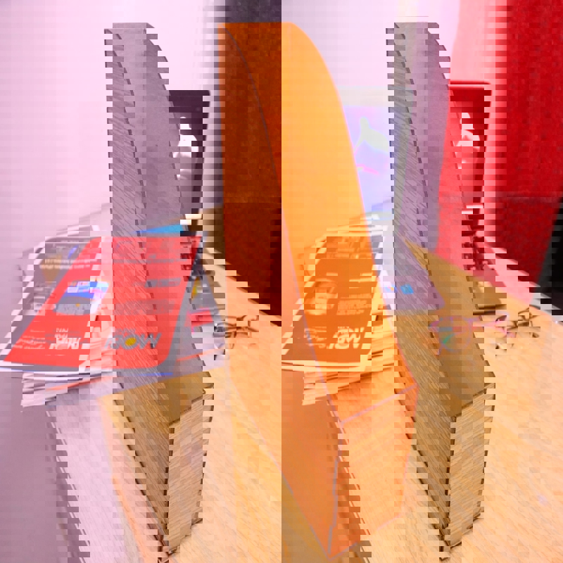 طرح سه بعدی قفسه مجله مناسب برای استفاده در دستگاه های cnc چوب و cnc لیزر - laser cut magazine rack 3mm cdr file