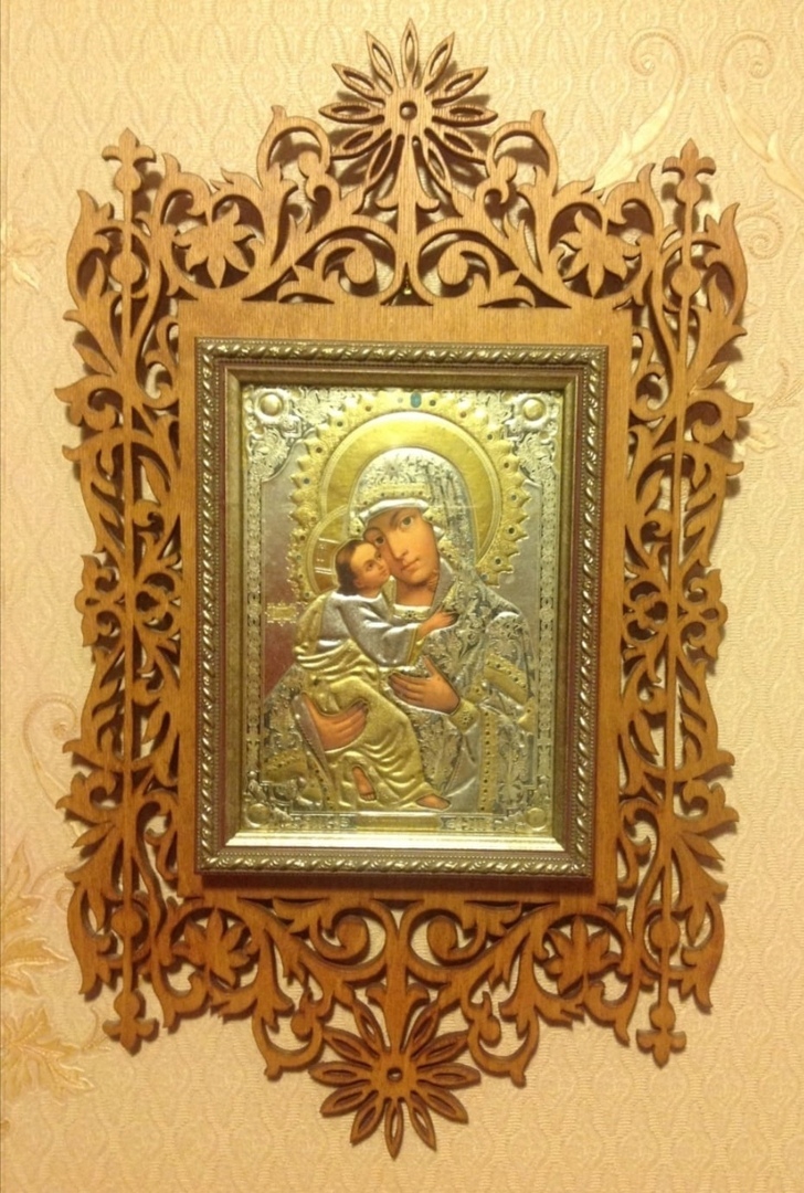 طرح قاب چوبی مناسب برای استفاده در دستگاه های cnc چوب و cnc لیزر - laser cut wooden orthodox frame cdr file