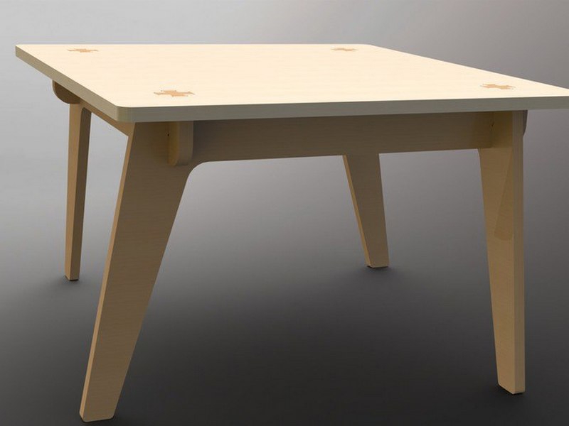 طرح میز ساده مناسب برای استفاده در دستگاه های cnc چوب و cnc لیزر - simple table laser cut dxf file
