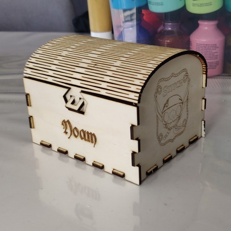 طرح برای برش جعبه حلقه سینه با لیزر مناسب برای استفاده در دستگاه های cnc چوب و cnc لیزر - laser cut chest ring box svg file
