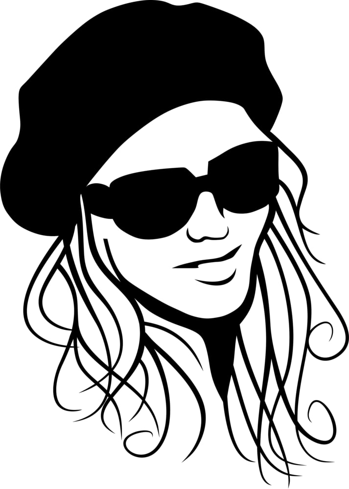 طرح زن جوان عینکی مناسب برای استفاده در دستگاه های cnc چوب و cnc لیزر - young woman with glasses cdr file