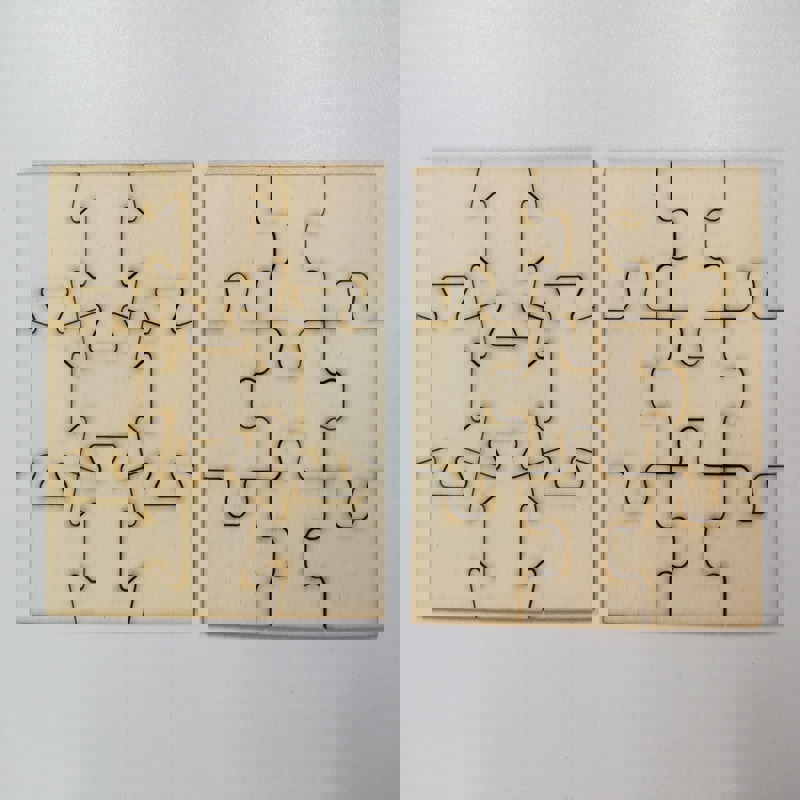 طرح‌های پازل با مناسب برای استفاده در دستگاه های cnc چوب و cnc لیزر - laser cut jigsaw puzzle patterns dxf file