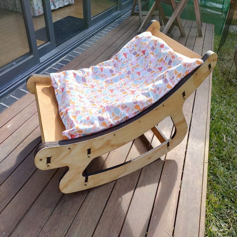 طرح مخصوص راک کودک مناسب برای استفاده در دستگاه های cnc چوب و cnc لیزر - laser cut baby rocker cdr file