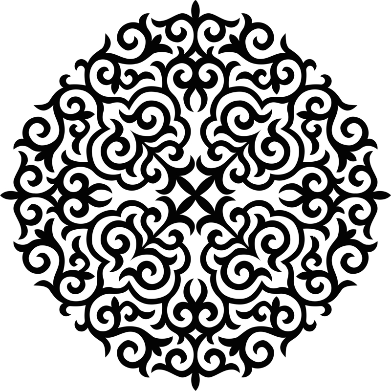 طرح فایل eps و ai طرح گرافیکی شابلون مناسب برای استفاده در دستگاه های cnc چوب و cnc لیزر - ornament stencil eps file