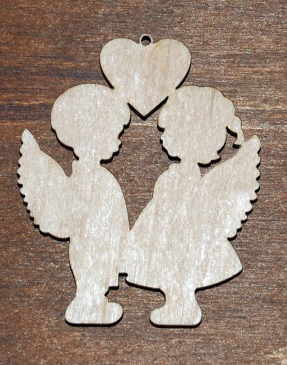 طرح فرشته‌های ولنتاین مناسب برای استفاده در دستگاه های cnc چوب و cnc لیزر - laser cut valentine angels cdr file