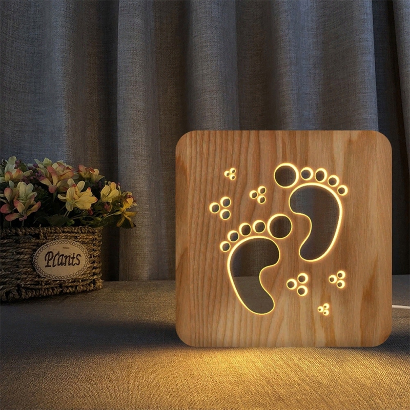 طرح چراغ خواب چوبی طرح قلب مناسب برای استفاده در دستگاه های cnc چوب و cnc لیزر - laser cut wooden lamp decor kids bedroom decorate light dxf file