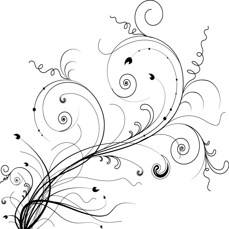 طرح شاخه‌های تاک آبستره وکتور مناسب برای استفاده در دستگاه های cnc چوب و cnc لیزر - abstract vine branches vector art eps file