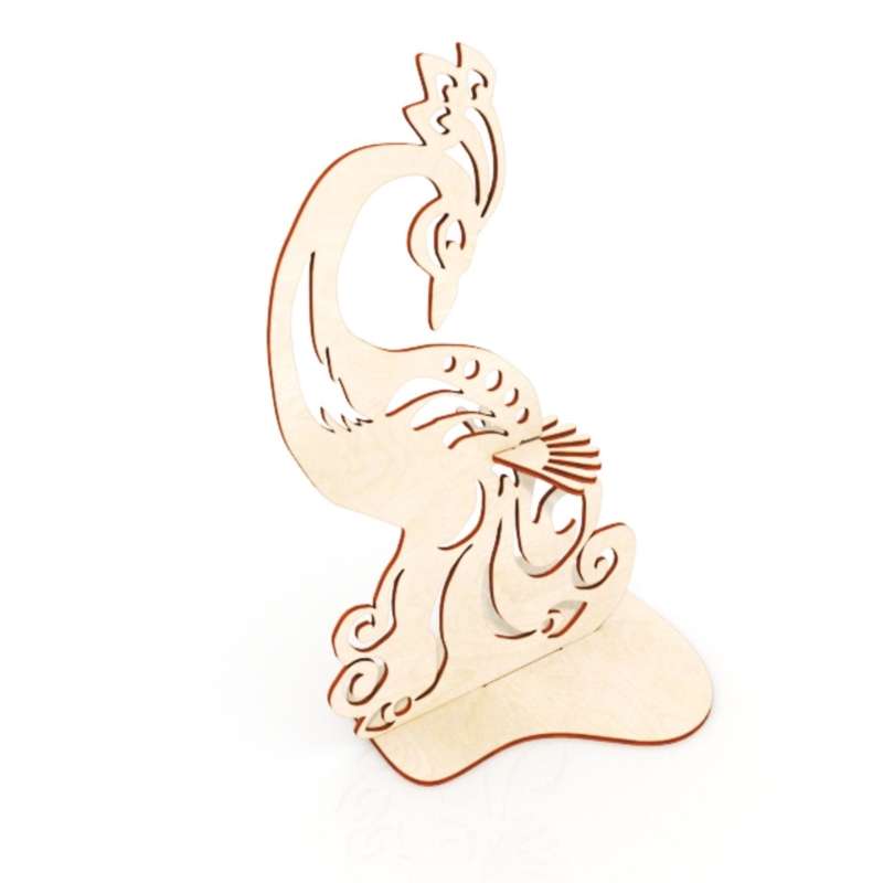 طرح جای دستمال سفره طرح طاووس مناسب برای استفاده در دستگاه های cnc چوب و cnc لیزر - laser cut peacock napkin holder cdr file
