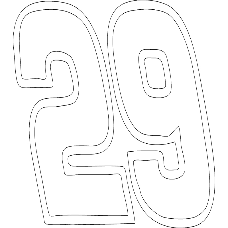 طرح شماره ۲۹ مناسب برای استفاده در دستگاه های cnc چوب و cnc لیزر - numbers 29 dxf file