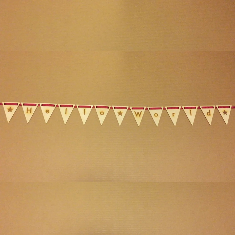 طرح حروف الفبای انگلیسی مناسب برای استفاده در دستگاه های cnc چوب و cnc لیزر - laser cut alphabet bunting dxf file