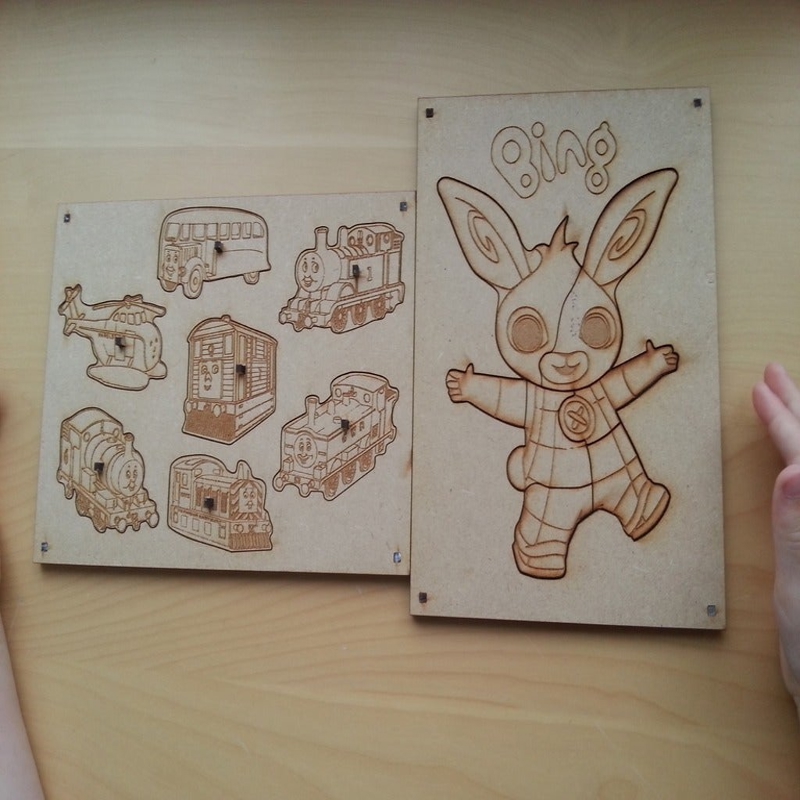 طرح پازل کودکان با فرمت mdf و ابعاد 3 میلی‌متر و مناسب برای استفاده در دستگاه های cnc چوب و cnc لیزر - laser cut kids puzzles 3mm mdf svg file