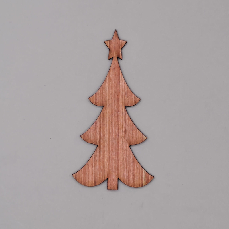 طرح درخت کریسمس چوبی با فرمت کورل مناسب برای استفاده در دستگاه های cnc چوب و cnc لیزر - laser cut wooden christmas tree craft blank decoration cdr file