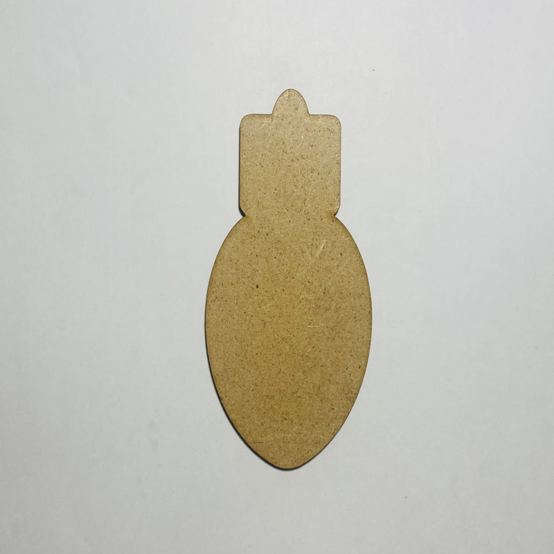 طرح لامپ کریسمس چوبی ناتمام مناسب برای استفاده در دستگاه های cnc چوب و cnc لیزر - laser cut unfinished wood christmas ornament bulb shape craft cdr file