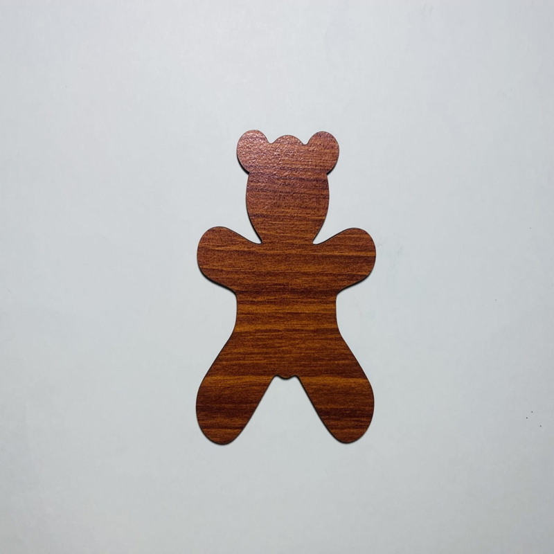 طرح خرس عروسکی طرح چوب ناتمام مناسب برای استفاده در دستگاه های cnc چوب و cnc لیزر - laser cut teddy bear shape unfinished wood craft cutout cdr file