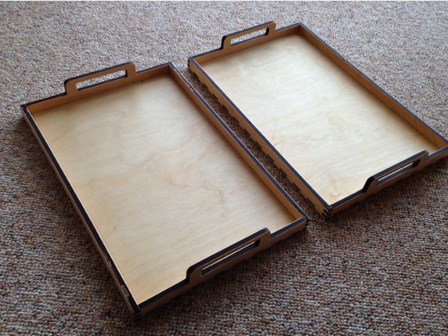 طرح سینی های مناسب برای استفاده در دستگاه های cnc چوب و cnc لیزر - laser cut trays dxf file