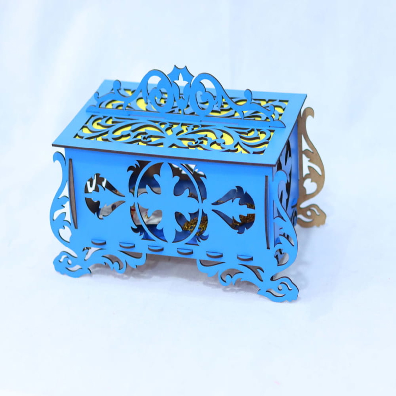 طرح جعبه جواهرات چوبی مناسب برای استفاده در دستگاه های cnc چوب و cnc لیزر - laser cut wood jewellery box cdr file
