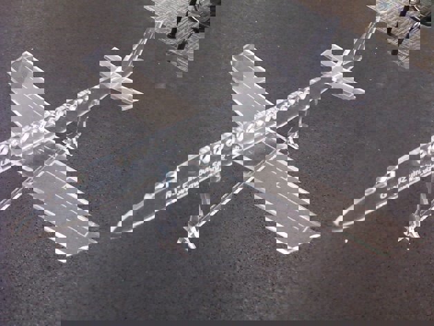 طرح اسباب بازی هواپیمای اکریلیک مناسب برای استفاده در دستگاه های cnc چوب و cnc لیزر - acrylic airplane toy laser cut template cdr file